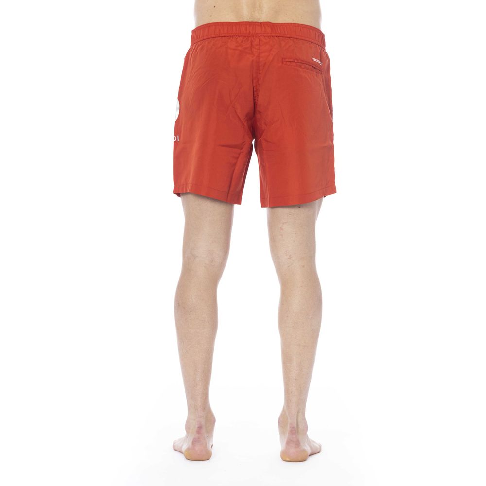 Red Polyester Swimwear