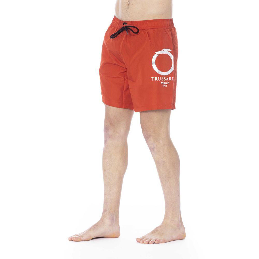 Red Polyester Swimwear