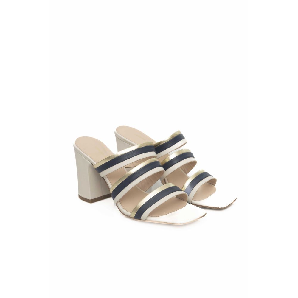 White GOAT Leather Sandal