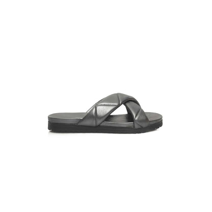 Gray Sheepskin Sandal