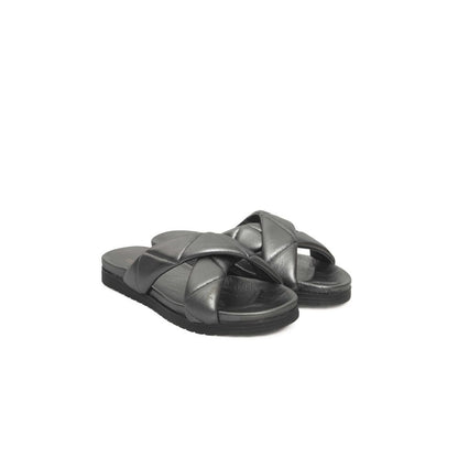 Gray Sheepskin Sandal