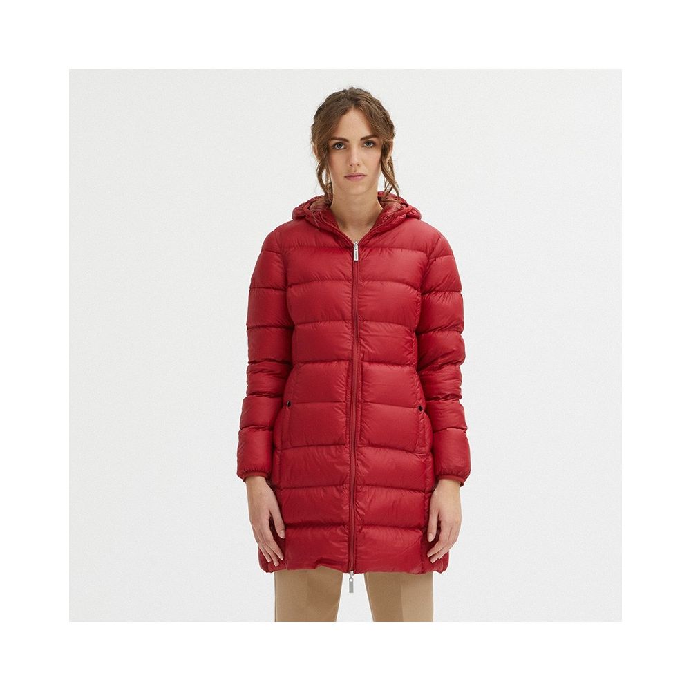 Reversible Goose Down Long Jacket in Pink