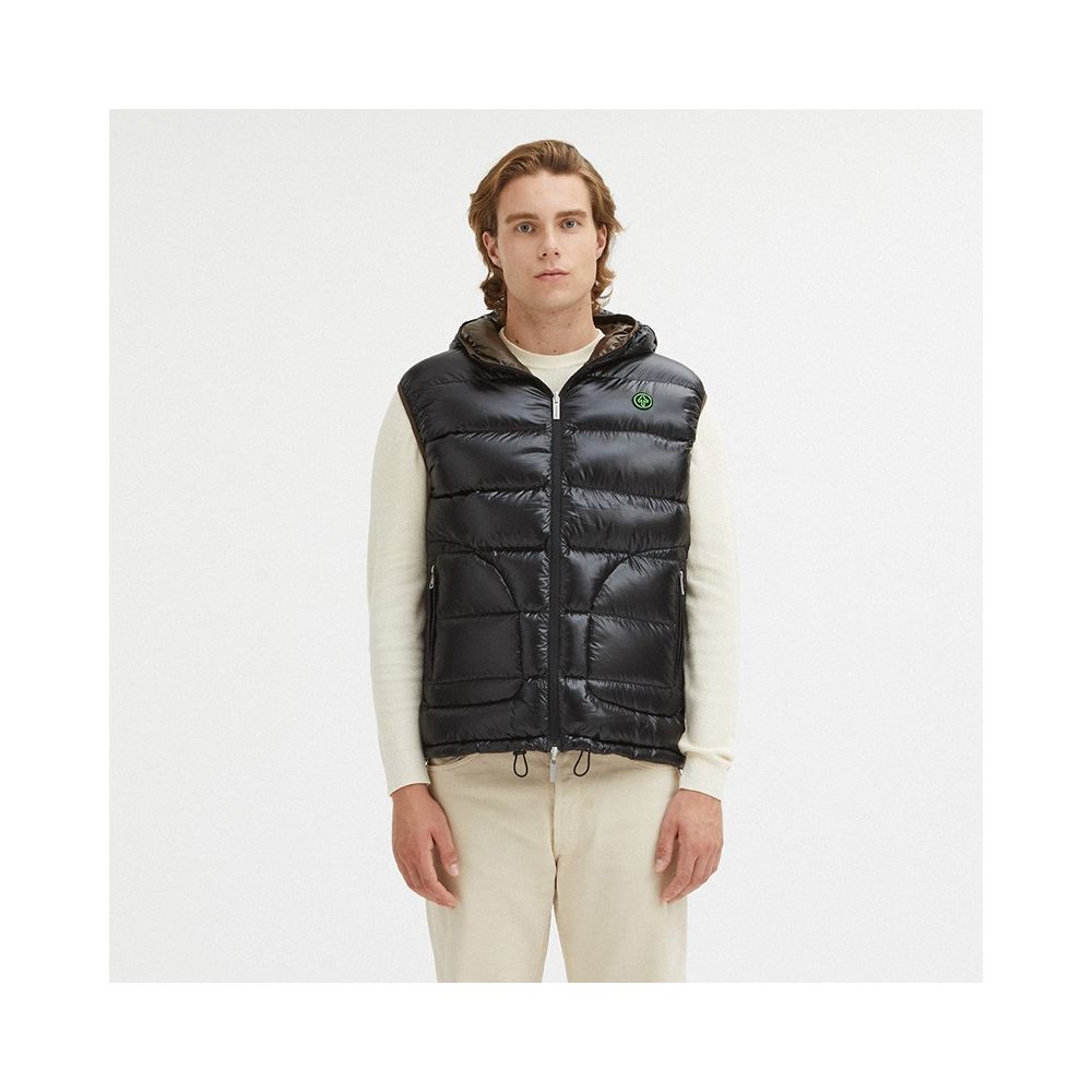 Reversible Hooded Duck Feather Vest
