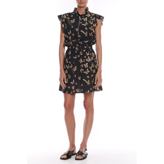 Chic Butterfly Motif Short-Sleeved Dress