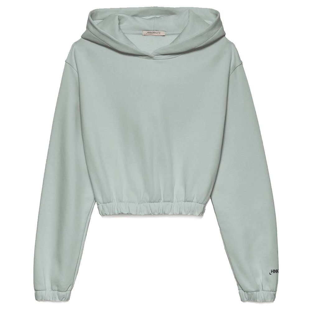 Chic Cropped Hooded Cotton Sweatshirt