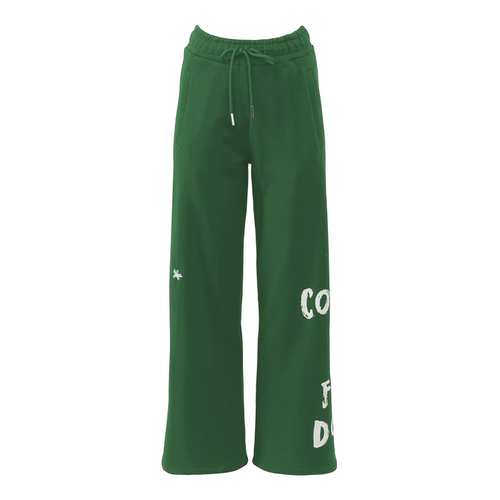 Chic Cotton Track Pants with Dual Logo Detailing