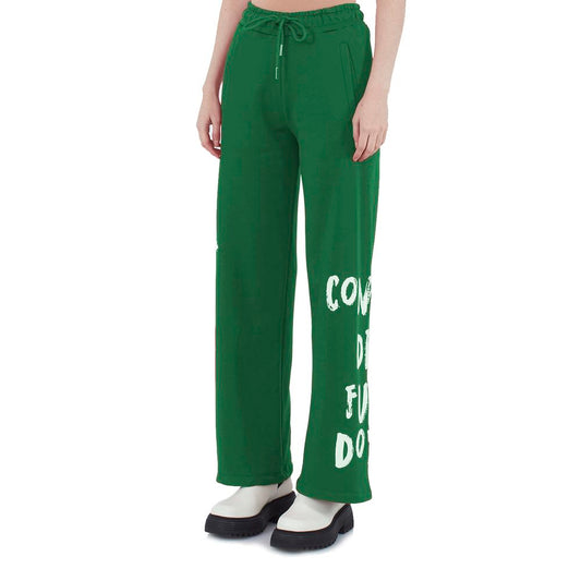 Chic Cotton Track Pants with Dual Logo Detailing