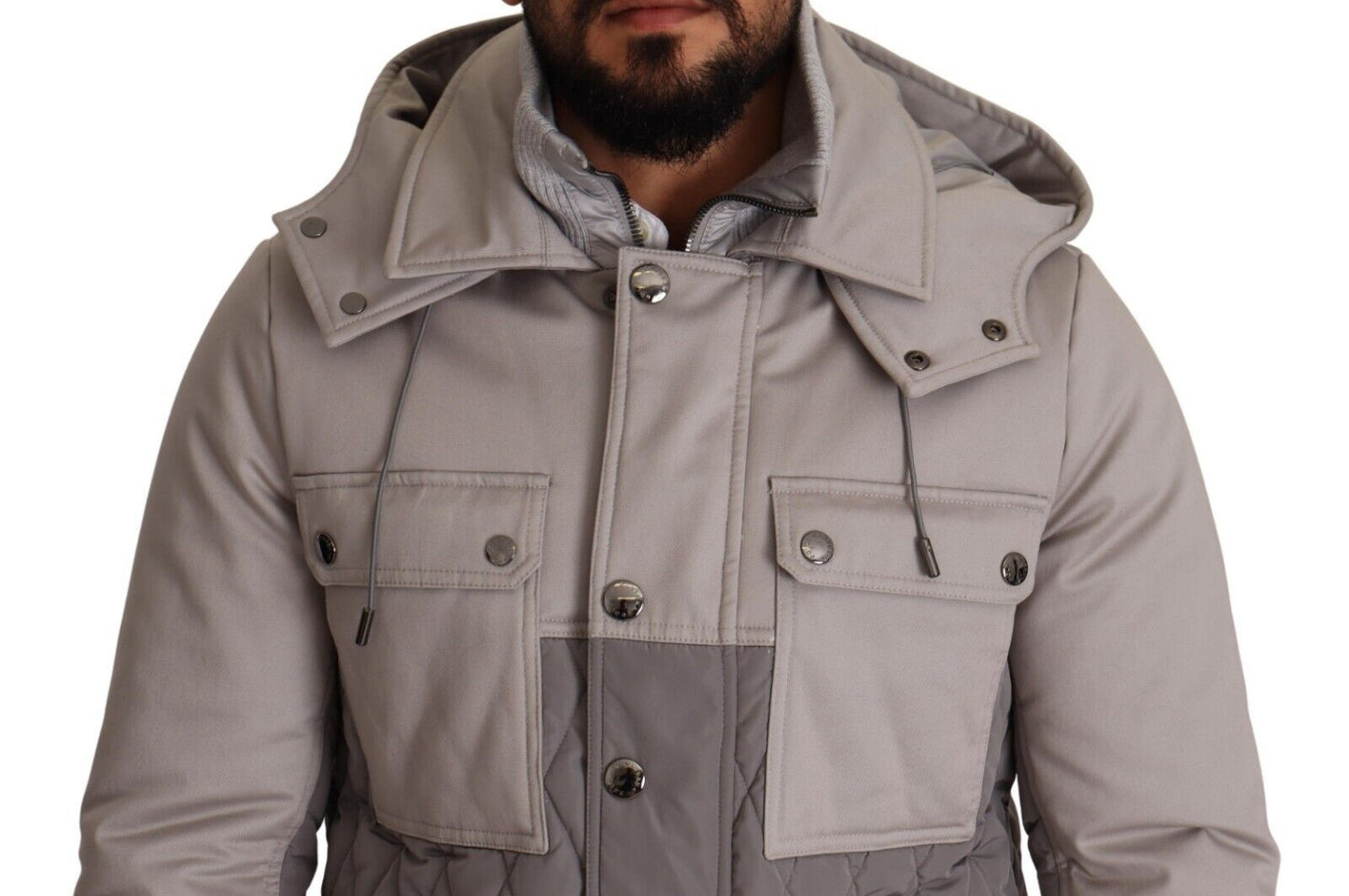 Elegant Lightweight Gray Windbreaker Jacket