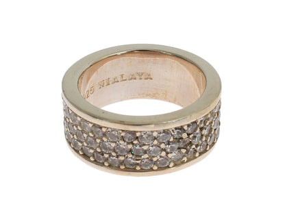 Glamorous Silver CZ Crystal Embellished Ring