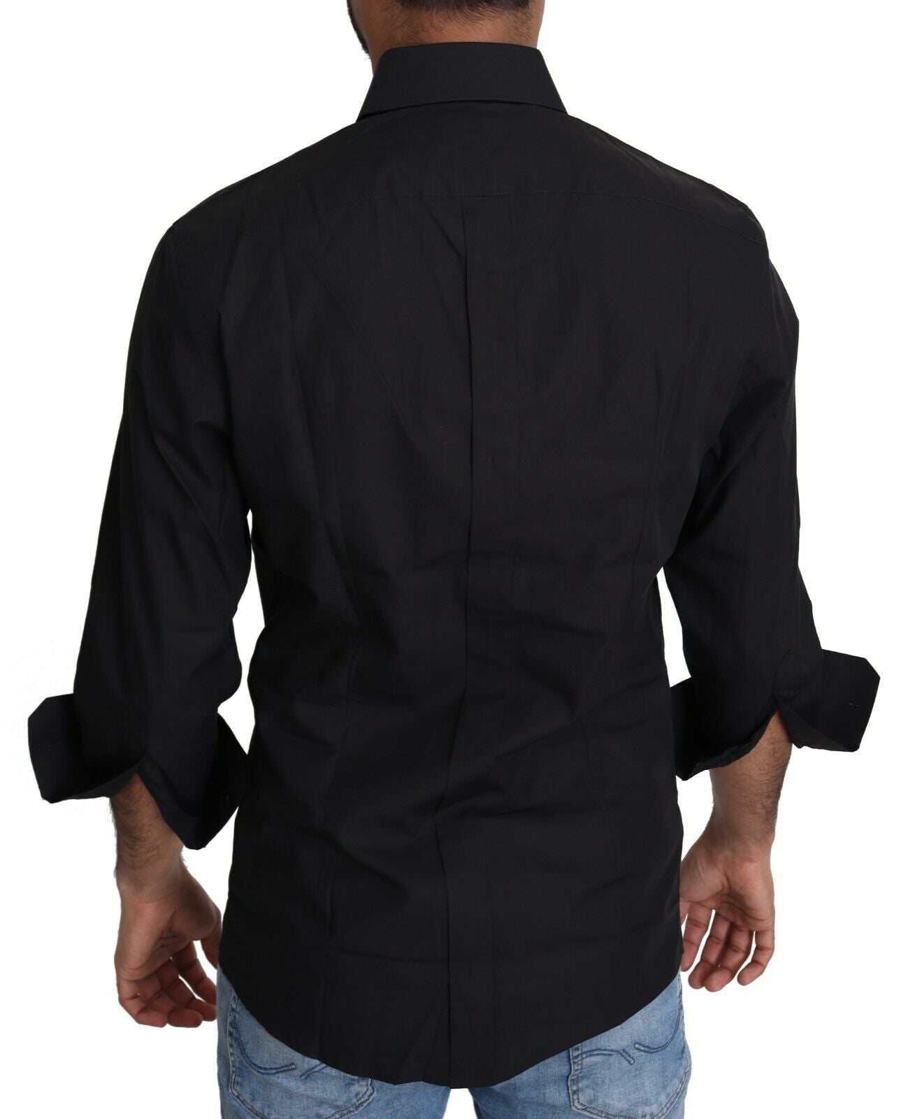 Elegant Black Slim Fit Dress Shirt