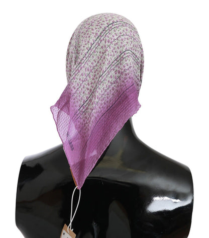 Chic Pink Silk Bandana Shawl Scarf