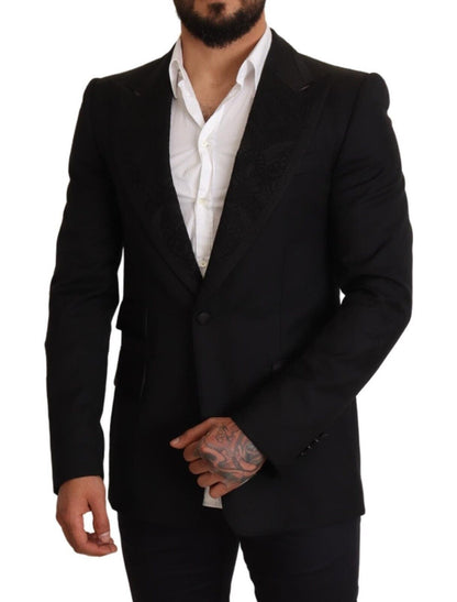 Elegant Black Slim Fit Blazer Jacket