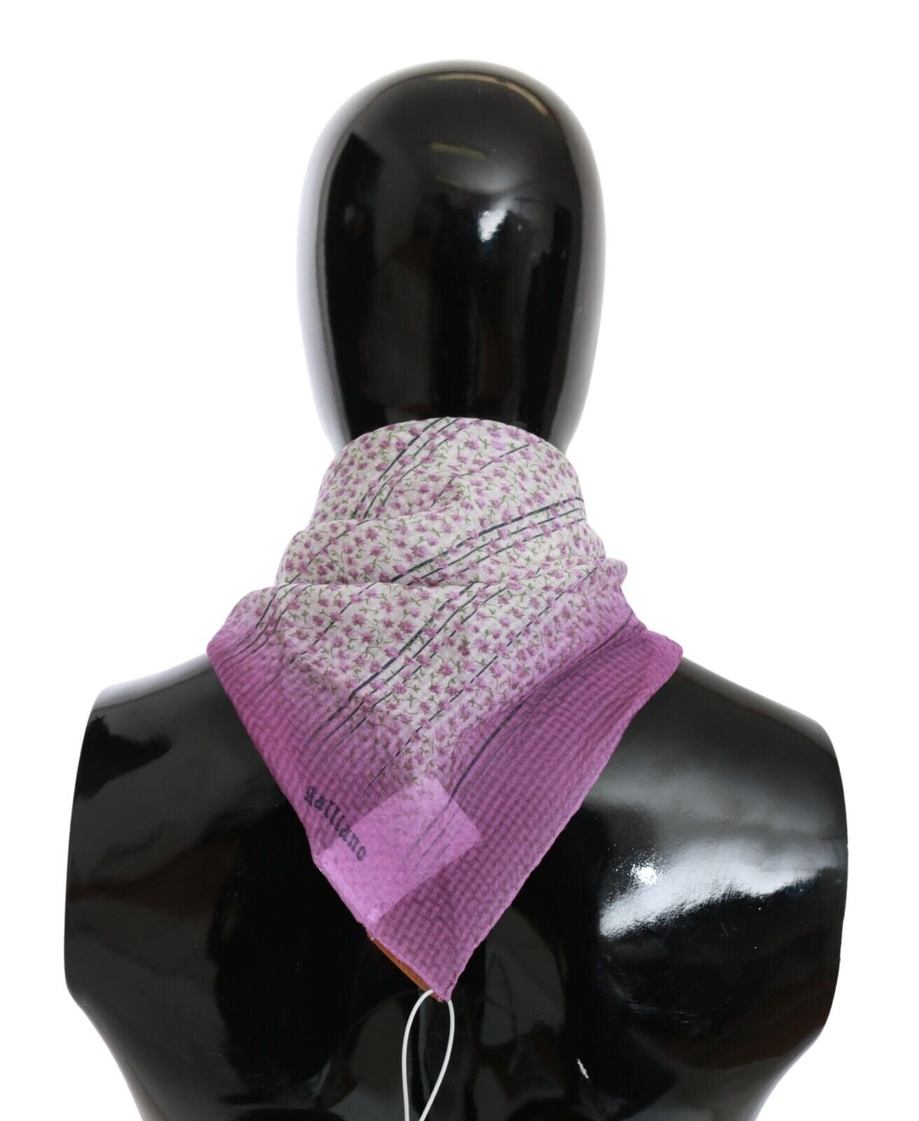 Chic Pink Silk Bandana Shawl Scarf