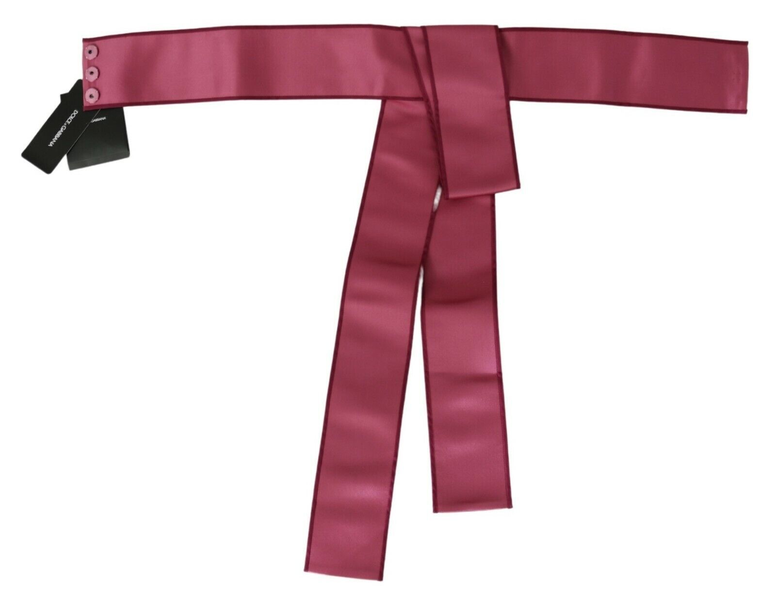Elegant Pink Silk Wide Waist Belt