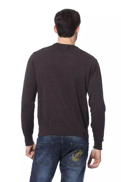 Elegant Embroidered Merino Wool Sweater