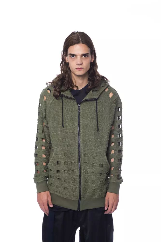 Oversized Hooded Fleece - Army Zip Comfort