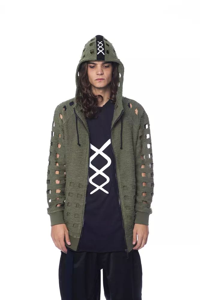 Oversized Hooded Fleece - Army Zip Comfort