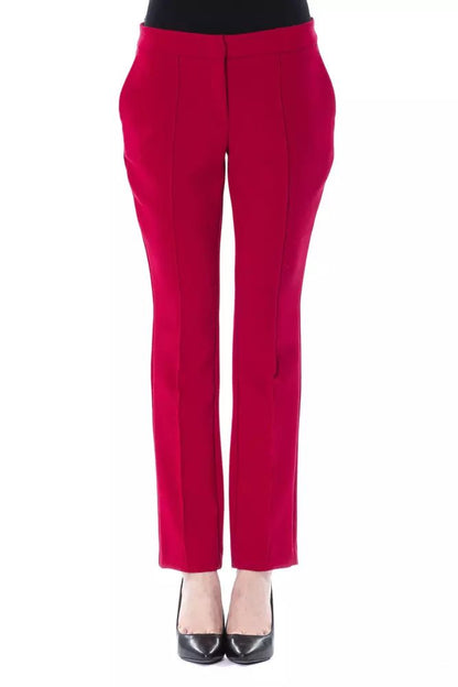 Chic Fuchsia Slim Fit Trousers