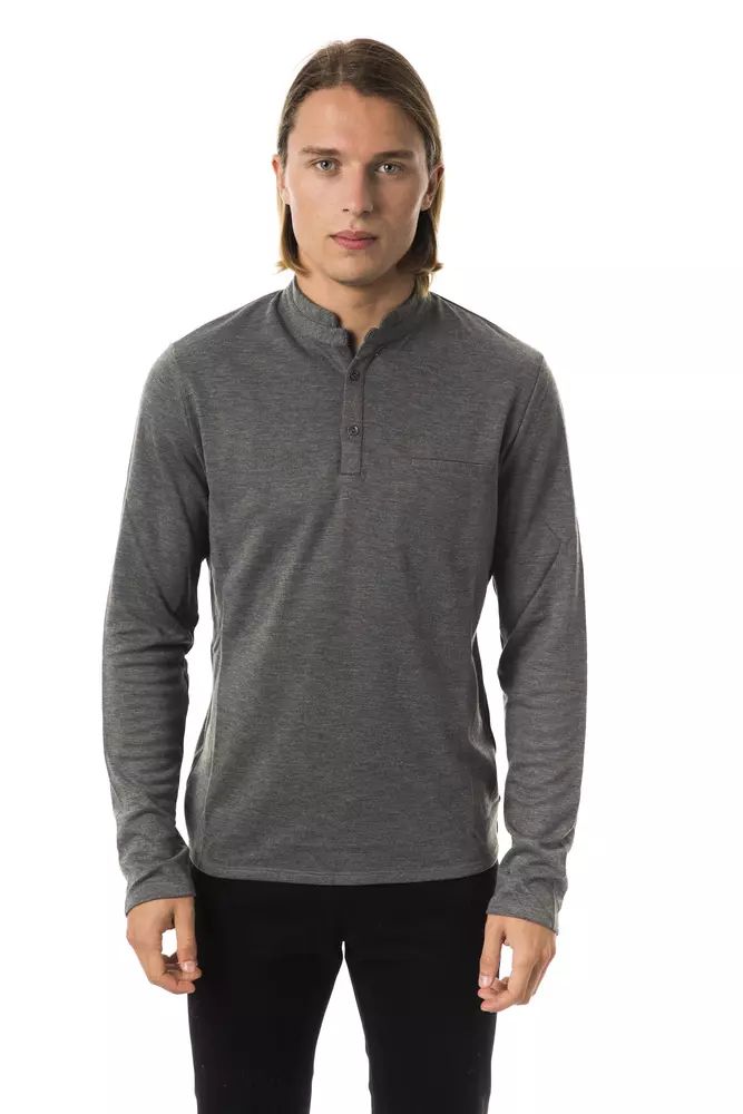 Army Long Sleeve Polo with Chest Pocket