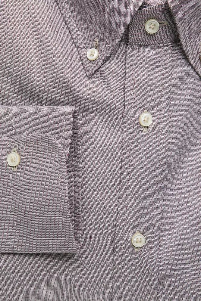 Beige Cotton Button Down Men's Shirt