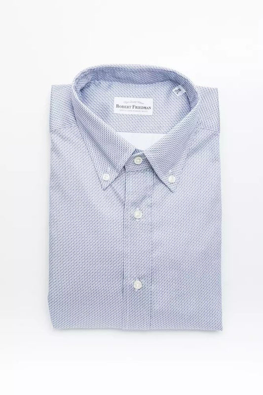 Elegant Light Blue Cotton Shirt