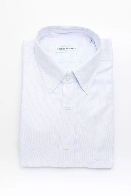 Elegant Light Blue Cotton Shirt