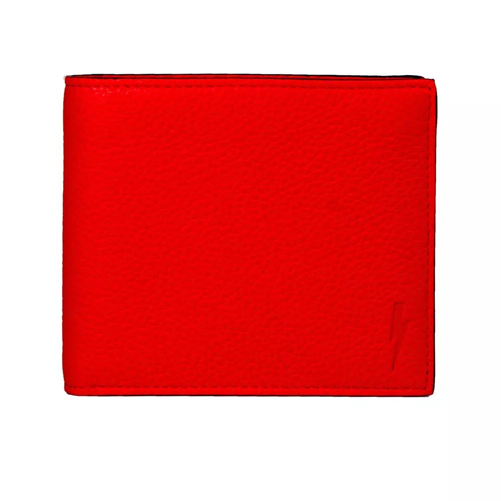 Sleek Red Leather Men's Wallet