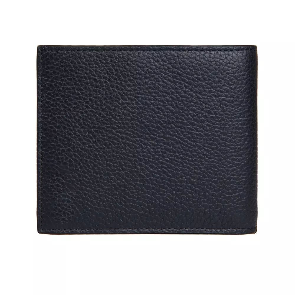 Sleek Blue Leather Men's Wallet