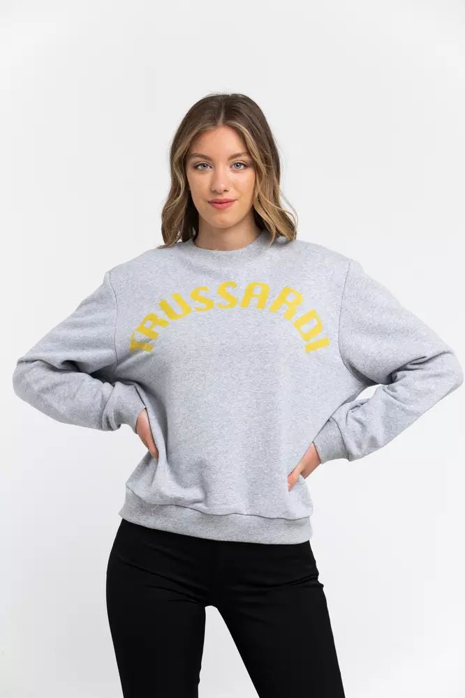 Oversized Cotton-Blend Round-Neck Sweatshirt