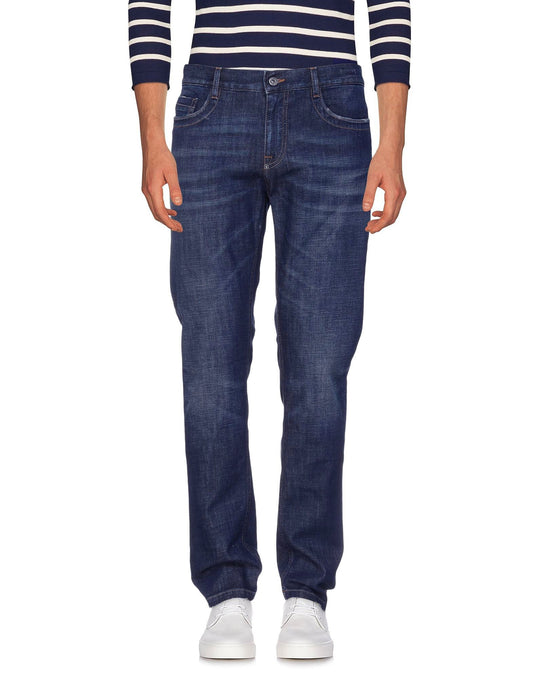 Sleek Dark Blue Regular Fit Jeans