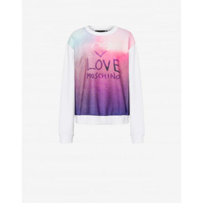 Chic Fogged Glass Effect Logo Sweatshirt