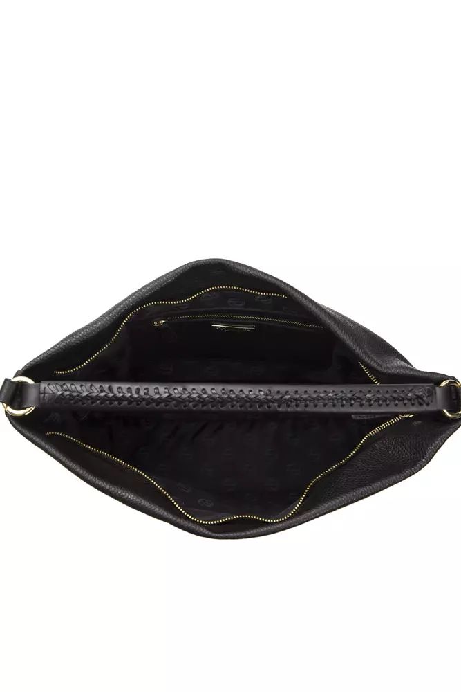 Elegant Black Leather Shoulder Bag