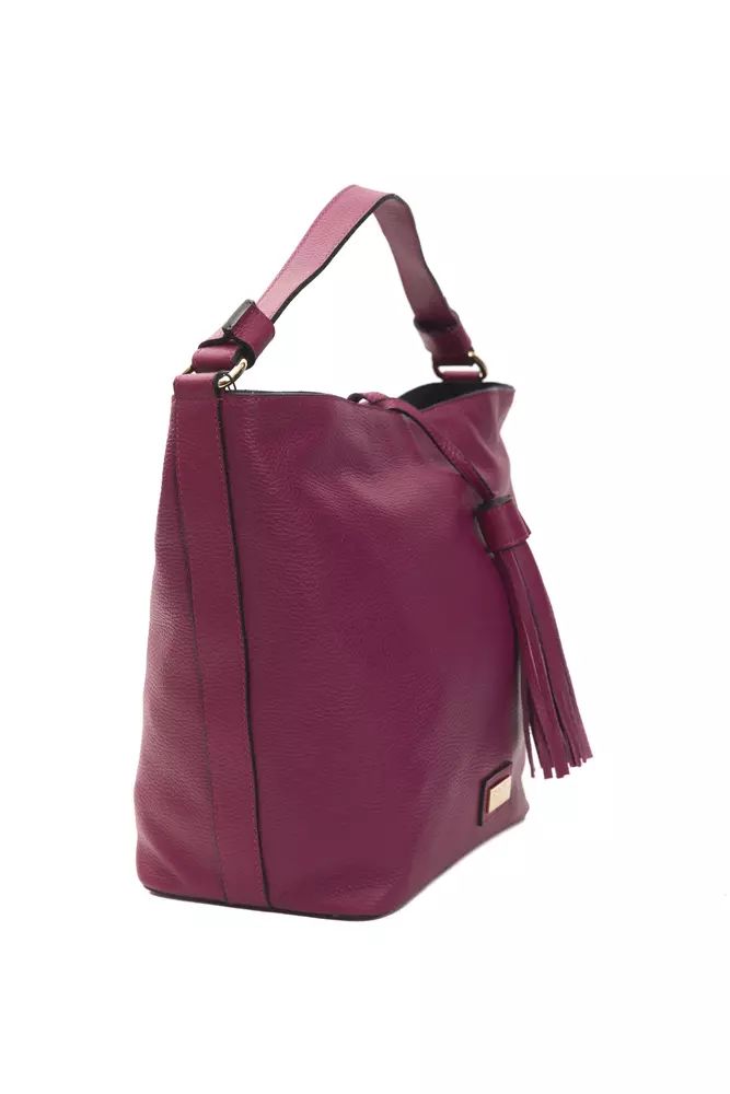 Elegant Burgundy Leather Shoulder Bag