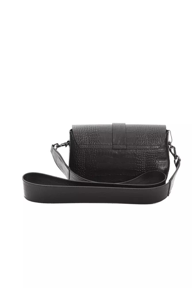 Elegant Croc-Effect Leather Crossbody Bag