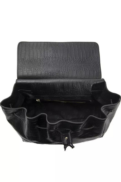 Chic Convertible Croc-Print Leather Bag