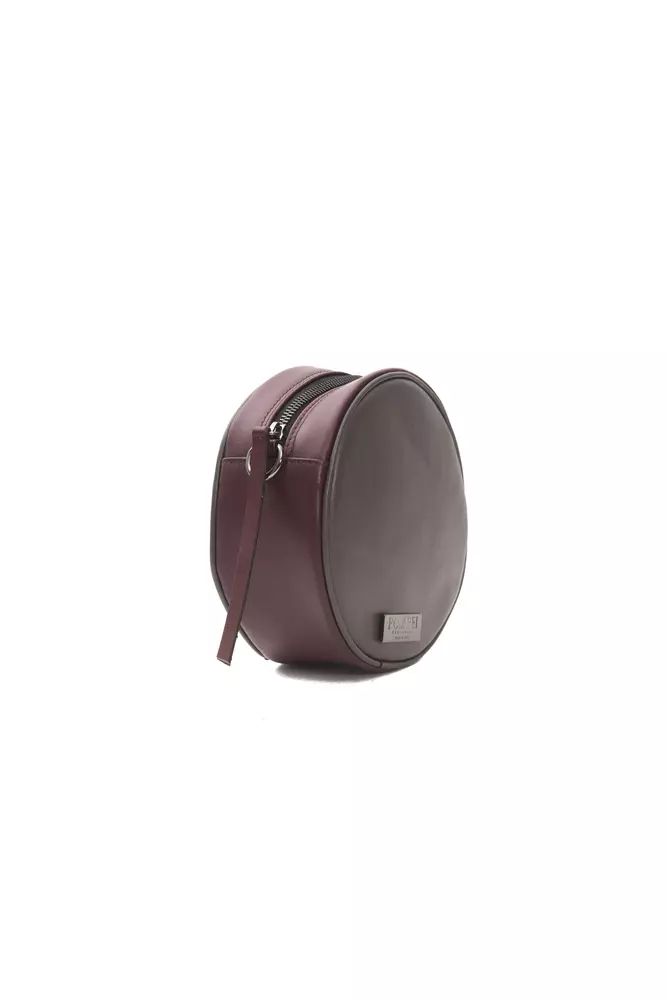 Chic Burgundy Oval Crossbody Bag