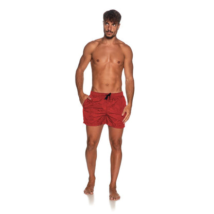 Elegant Pink Nylon Men's Swim Shorts