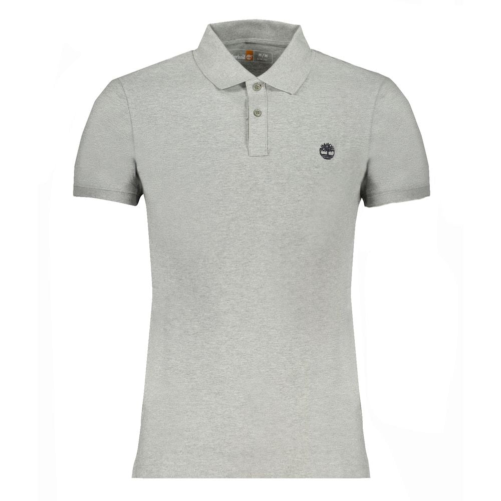 Gray Cotton Polo Shirt