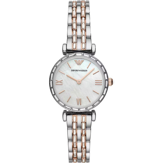 Elegant Silver Dial Stainless Steel Women's Watch